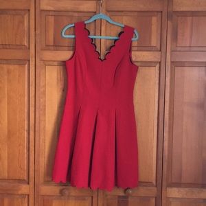Banana Republic Red Flair Dress